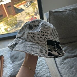 Newspaper bucket hat